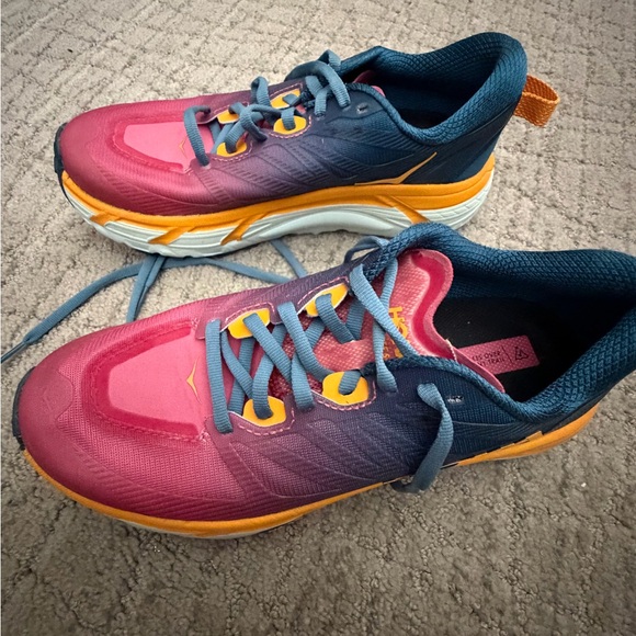 Hoka One One Women's Athletic Shoes - Pink, Blue, and Orange - Picture 7 of 8